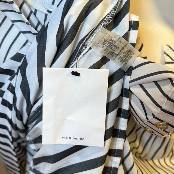 NWT w/ spare button Calvin Klein 100% Cotton Sleeves Dress - Picture 8 of 8